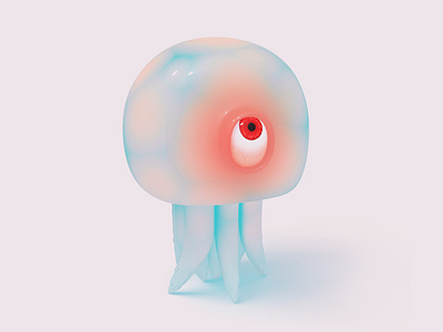 Jellyfish little monster c4d jellyfish material monster render