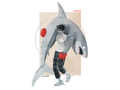 Shark Man design illustration shark