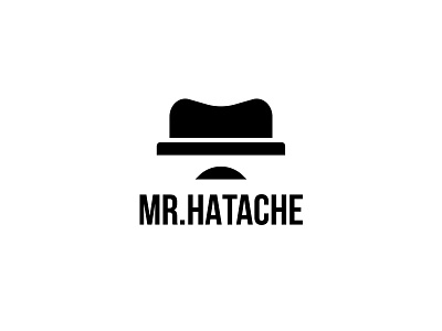 Mr.Hatache Logo Design black black white branding design epjm hat indonesia logo mustache shape surabaya three