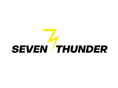 Seven Thunder Logo brand brand identity branding design epjm indonesia logo logo design shape student work surabaya thunder yellow