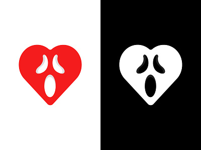 Love Scream Logo brand branding design epjm indonesia inspiration logo logo design love red scare scream shape student work surabaya white