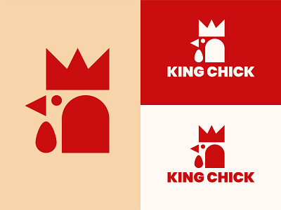 King Chick Logo chick chicken chicken logo crown design epjm geometry indonesia inspiration king logo logo design minimalist logo red rooster shape simple surabaya