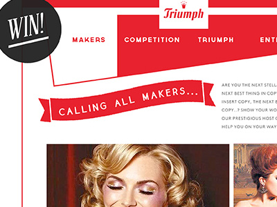 Triumph Maker's Promotion digital fashion magazine marketing online promotion web
