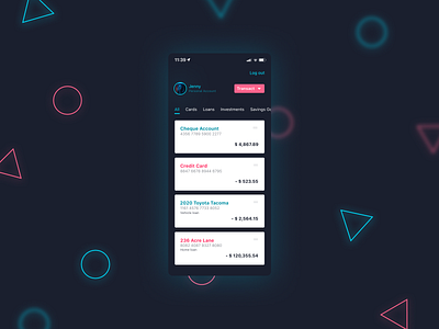 Mobile Banking App Dashboard