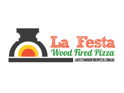 La Festa - Logo la festa logo pizza restaurant wood fired