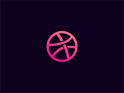 Drrribbble dribbble logo pink river