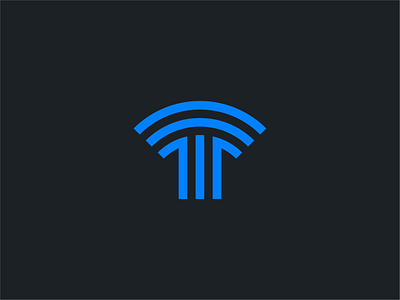 T + Signal blue logo mark network signal t wifi