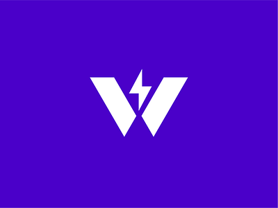 \⚡️/ bolt lightning logo mark purple w