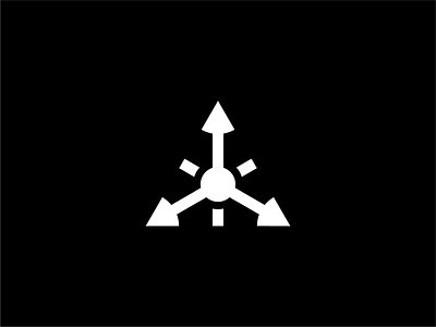 Dimensions 3d arrow direction logo mark