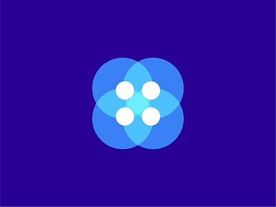 Huddle blue collaboration logo people teamwork