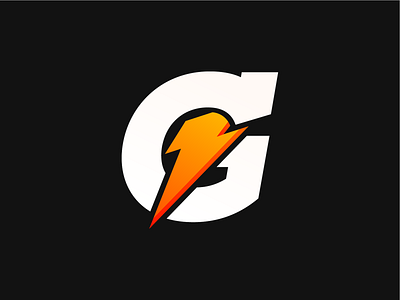 Gatorade bolt brand concept emblem energy drink g gatorade lightning logo mark orange sport storm symbol thunder