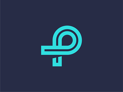 P Loop logo loop mark p