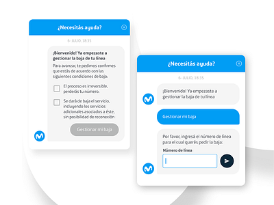 Zafira - Chatbot - Movistar chat chat bot chatbot chatbots mobile mobile ui movistar responsive ui