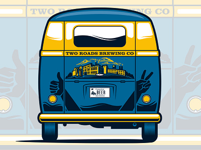 Two Roads Brewing VW Bus