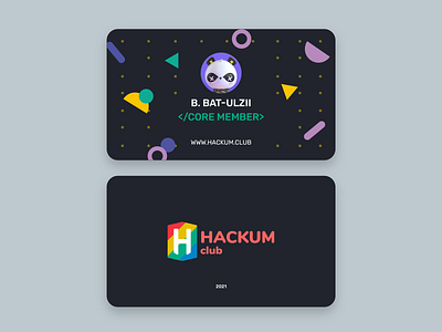Hackum Club - member card businesscard card print