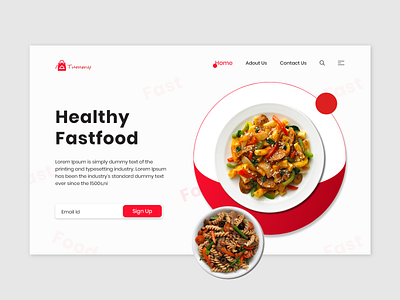 Fastfood Web design fastfood food illustration learning recipe web sharing ui uidesign web xd