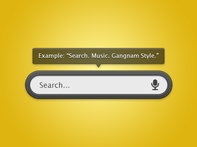Voice Search clean crispy pop up search simple voice yellow