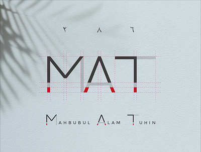 MAT Creations Logo branding design illustrator logo logodesign m a tuhin mat creations typography vector