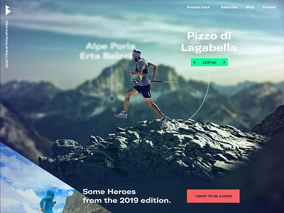 Trail running landing page