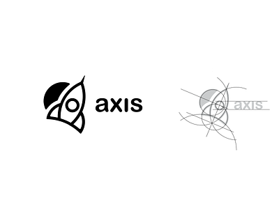 Axis Spaceship Agency black and white logo blackandwhite design dribbble flat icon ilustration rocketship simple spaceship spaceship logo symbol vector
