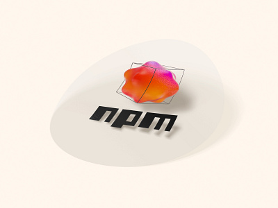 npm cube sticker branding branding design branding designer made studios rebrand sticker