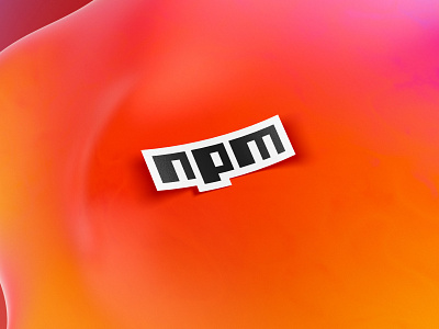 npm sticker branding branding design branding designer design logo made studios rebrand sticker vector