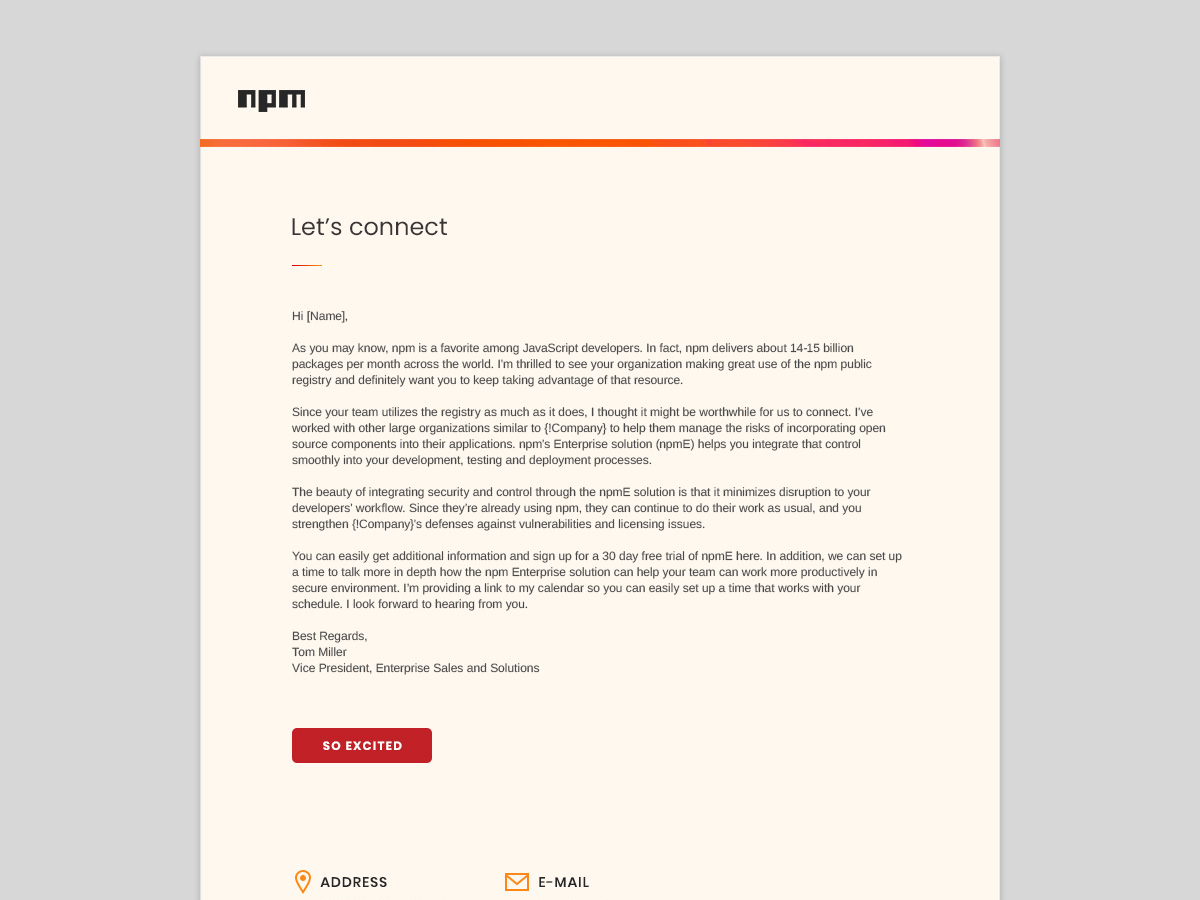 Download npm everyday email branded mock-up by Handsome Strangers on Dribbble