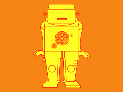Robot Doodle adobe illustrator ai branding branding design branding designer design graphic graphic design illustration illustrator orange robot robots spirograph sticker story book story illustration toy vector vector art