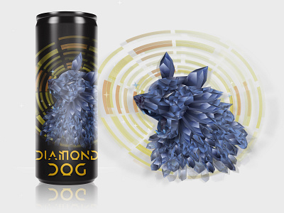 Diamond Dog Illustration Mockup