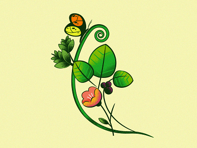 Plants design for kids forest forms herbal illustration kids kids art kids book kids illustration logo logo plants logotype plants vector vegetal
