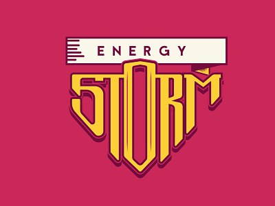 Energy Storm energy food lettering logo