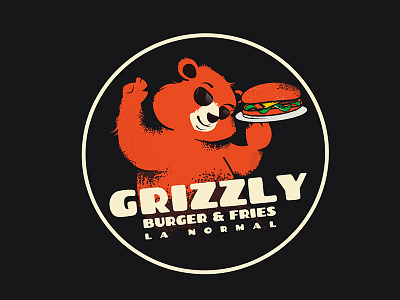 Grizzly Burguer burguer design illustration logo logotype restaurant typography
