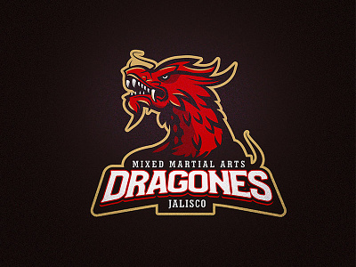 MMA Dragons branding dragon football illustration logo logotype martial arts mexico mythology soccer sports vector violent wrestler