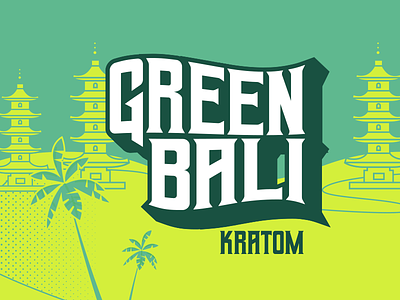Green Bali Kratom branding design logo logotype mexico vector
