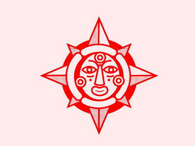 Azteca Sun ancient azteca aztecs culture ethnic logotype mexico mythology vector