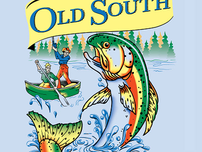 Old South illustration old south spot color sweet water ale