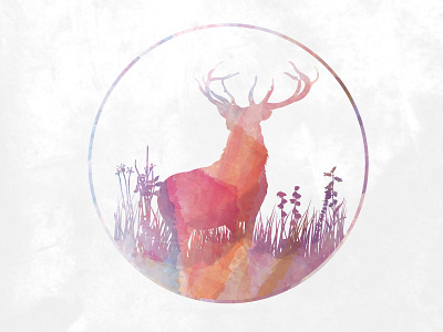 Watercolor Deer