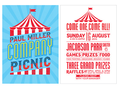 Company Picnic circus circus theme company picnic invitation zipie