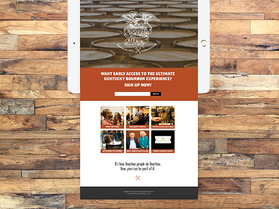 Kentucky Bourbon Affair 2017 Landing Page bourbon campaign kentucky bourbon affair kentucky bourbon trail marketing