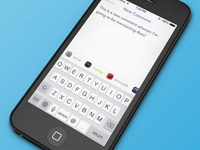 @You comment interactive ios iphone mentions ui usernames zypher