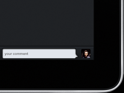 Conversational avatar comments conversation dark ios ipad list non retina tags textarea ui user interface