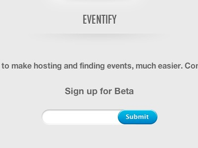 Eventify Beta Signup beta eventify secre secret app signup splash webapp