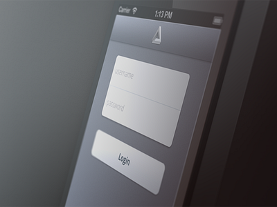 Login design interface ios iphone login penrose render triangle ui user interface