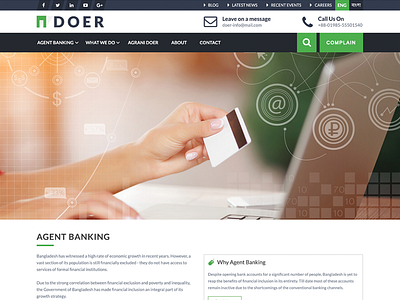 Doer Website Re-Design agent banking doer finance landing page redesign ui ux