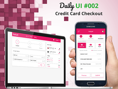 Credit Card Checkout- Daily UI #002 android app checkout credit card daily ui design interface ios marvel mobile ui payment photoshop shipping ui ux xd