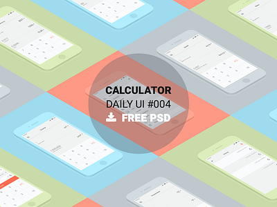 Calculator - Daily UI #004 android calculator converter freebie ios mobile app ui ux