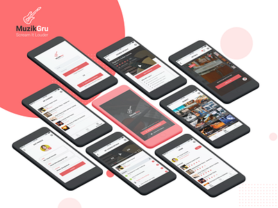 MuzikGru - Music Products & Courses App android app course design ios market mobile music themeforest ui uikit ux