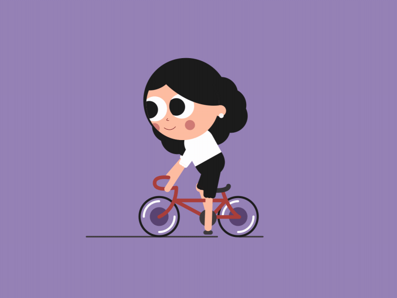 STRONG INDEPENDENT animated gif animation bike biking design girl illustration motion camp motiongraphics re animate reanimate study