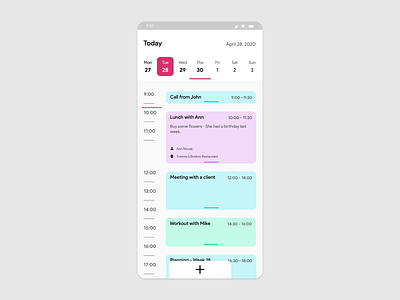 Task Manager UI app calendar daily plan schedule task task manager timetable to do to do app ui ux