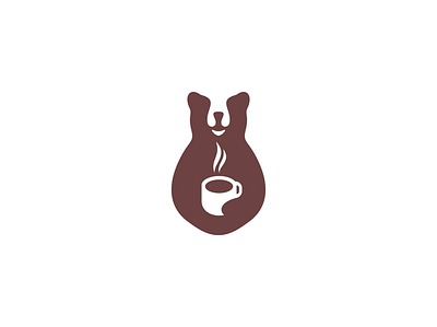 bear coffee logo design animal animal logo bear bear illustration bear logo branding coffee coffee cup coffee logo coffee mug design flat identity illustration illustrator logo minimal vector